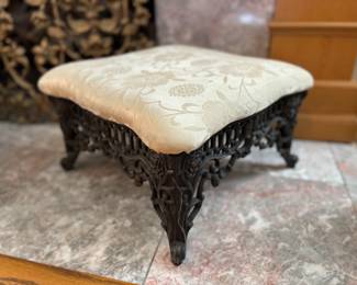 Antique iron foot stool
