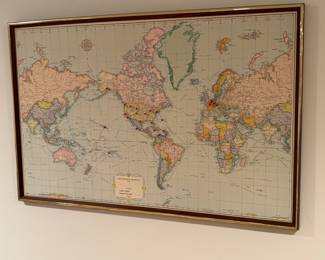 Travel map with pins 