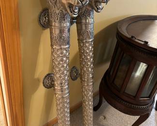 Stunning lions head door pulls 