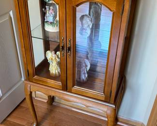 Oak display cabinet 
