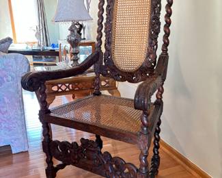 Antique Victorian hand carved chair