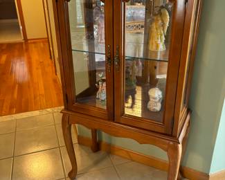 Oak display cabinet
