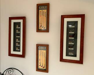 Framed golf art