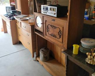 Cabinets, side table & a dresser 