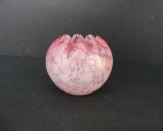 Antique 1910s Pink Confetti Rose Bowl