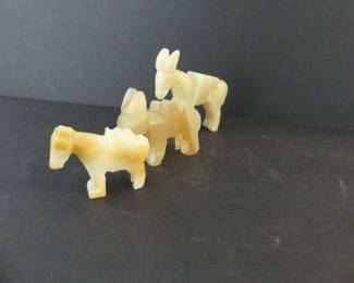 Vintage Set of 3  Donkey Figurines