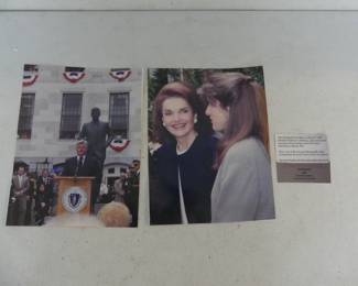 Vintage 1990 Photographs of Edward "Teddy" Kennedy & Jacqueline Kennedy Onassis on May 29. 1990