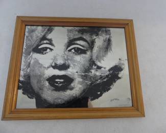 Vintage MCM Framed Marilyn Monroe Mirror - 16" x 13"