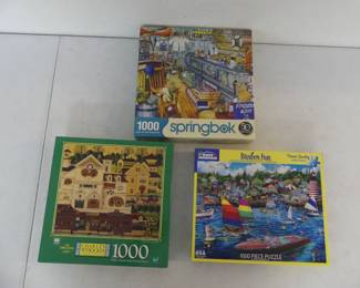 3 Vintage 1000 Piece Puzzles