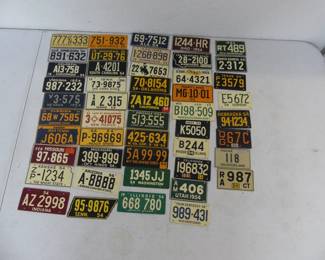 Vintage Souvenir License Plate Miniature Replicas - 48 in All