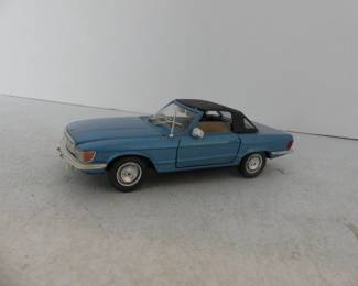 Vintage 1971 Postil Mercedes Benz 450SL Convertible (#S217) 1:25 Die Cast Metal - Metallic Blue