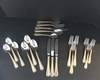 Wallace Silver "Contintal Gold Bead" 4 5-Piece Place Settings - 20 Pieces in All (See Description)