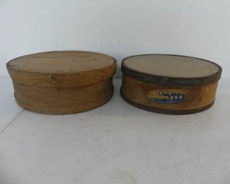 Vintage 1950s Cheese Wheel Crates - 1 Labeled "Bluegrass Cheese" Cudahy Packaging Co. Omaha, NE - 15" x 5"