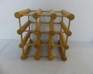 J.K. Adams Ash Wood Stackable 9 Bottle Modular Wine Rack
