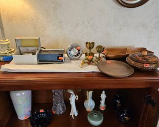 Jaccard Clock, Boliva, Brass Candle Sticks, Teak, Lladro, House Decor