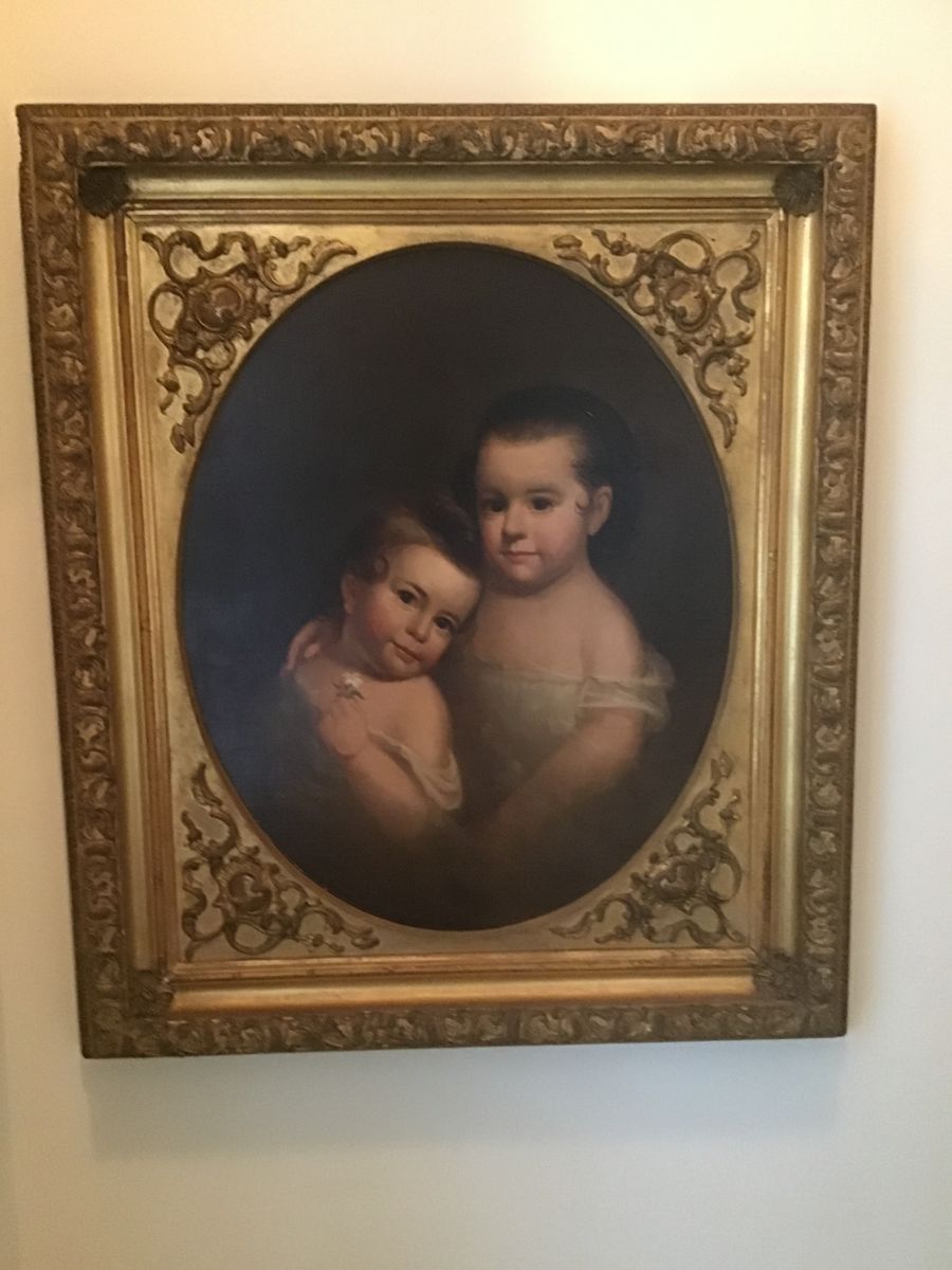 Portrait commissioned in 1854 of the two Clarkson children ..Effie who was 3 years of age and James Harvey 18 month.