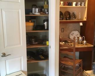 Small kitchen appliances and gadgets, cookware, etc.