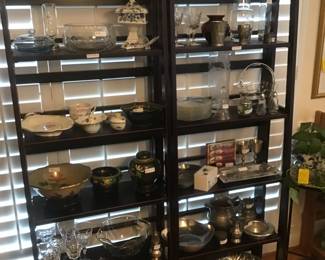 Waterford, Baldwin brass candlesticks, Coalport spreader and much more.