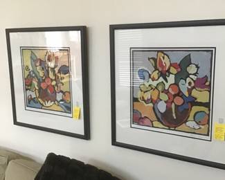 Framed and matted Art signed Anna Jaap