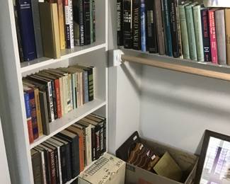 Military books, placques, uniforms,