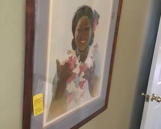 Framed Hawaiian painting