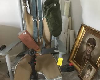 Homemade pilot’s simulator seat, etc.