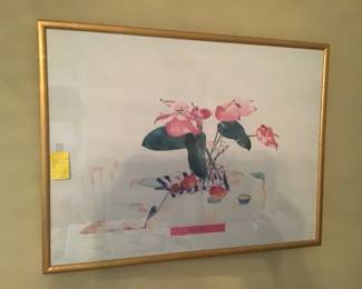 Framed floral by Tracy Taylor 1987