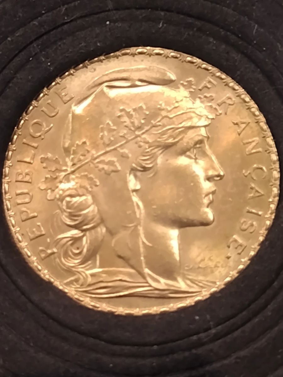 1912 20 francs gold coin