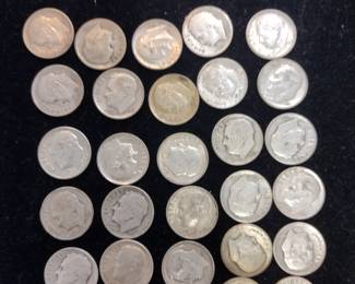 pre 65 Roosevelt Silver Dimes.