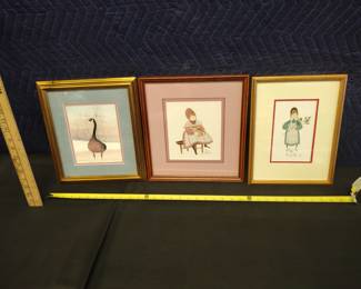 P Buckley Moss  professionally framed and matted some quadruple matted and some double signed