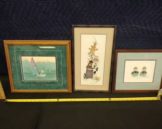 P Buckley Moss  professionally framed and matted some quadruple matted and some double signed