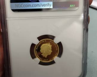 2017 Australia year of the rooster gold coin graded pf70 ultra cameo
