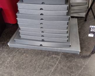 Archival storage boxes various sizes.