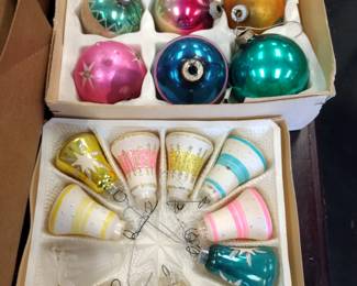 Vintage glass Christmas ornaments