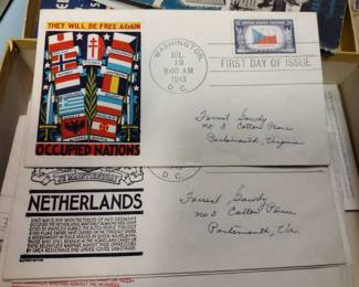 Vintage stamp collection.