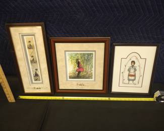 P Buckley Moss  professionally framed and matted some quadruple matted and some double signed