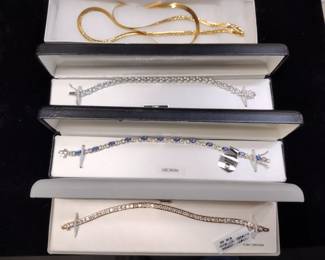 Sterling silver bracelets and necklace
