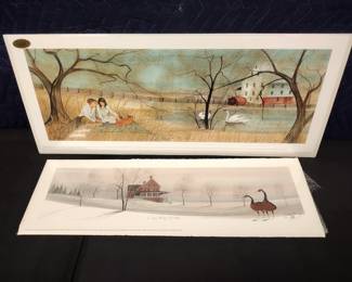 P Buckley Moss Lithographs. (Any price shown were purchase prices not our sale prices.)