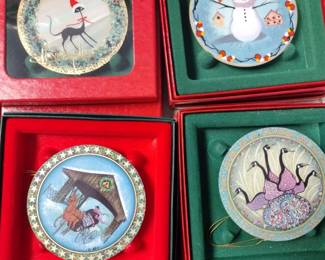 P Buckley Moss. Christmas ornaments