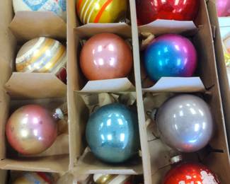 Vintage glass Christmas ornaments