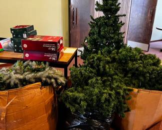 Christmas tree and swag