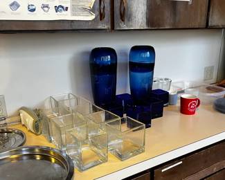 vases, candle holders and misc serving pieces