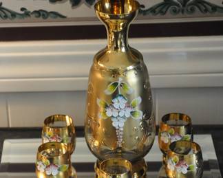 Vintage Murano cordial set