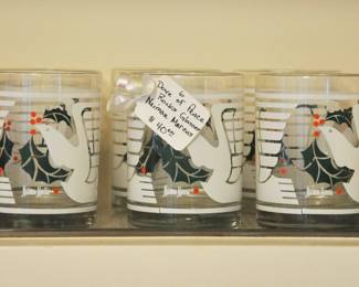 Nieman Marcus Dove of Peace rocks glasses