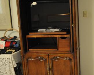 French country style television cabinet, nice size and not over powering
