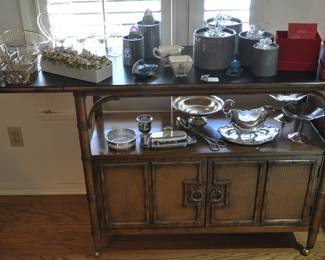 Buffet server with bamboo mid century style