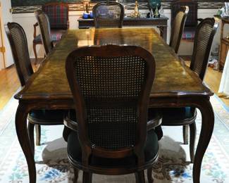 Beautiful Century dining table with custom pads