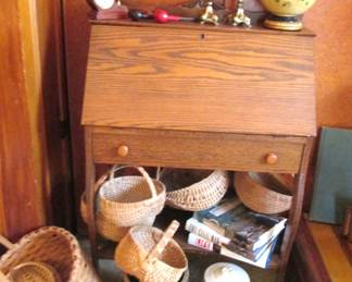 Drop Front Desk...Baskets...