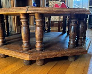 Vintage Spanish "Brassero-Style Fire Pit" Cocktail Table Sourced From Howard Johnson Estate Via Round Top Antique Festival. Measures 48" D x 20" H. Photo 3 of 3.