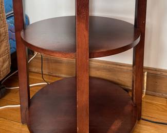 Occasional Table with Two Shelves. Measures 22" D x 26" H. Photo 1 of 2.